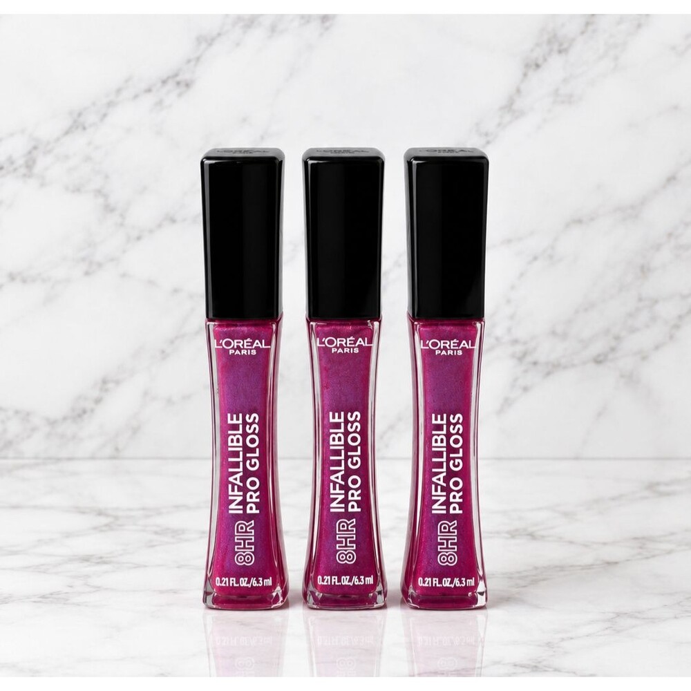 3 Pack Loreal Infallible 8HR Pro Gloss Lip gloss Lipstick # 135 Posy